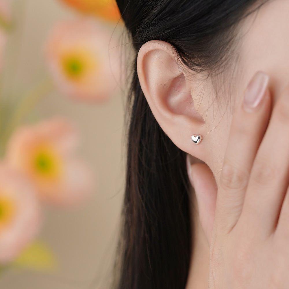 B관 - 999 실버 언밸런스 하트 별 디자인 귀걸이 [YC9001E_1] 25.11-4