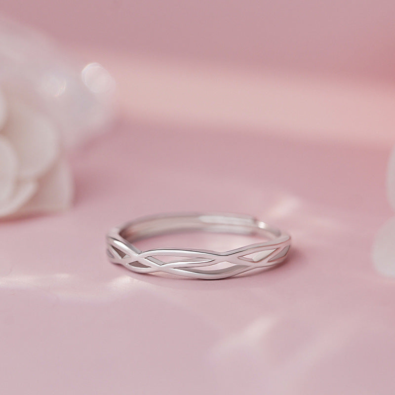 B관 - 999 실버 라인 큐빅 커플 반지 [YC3738R_1] 25.10-1