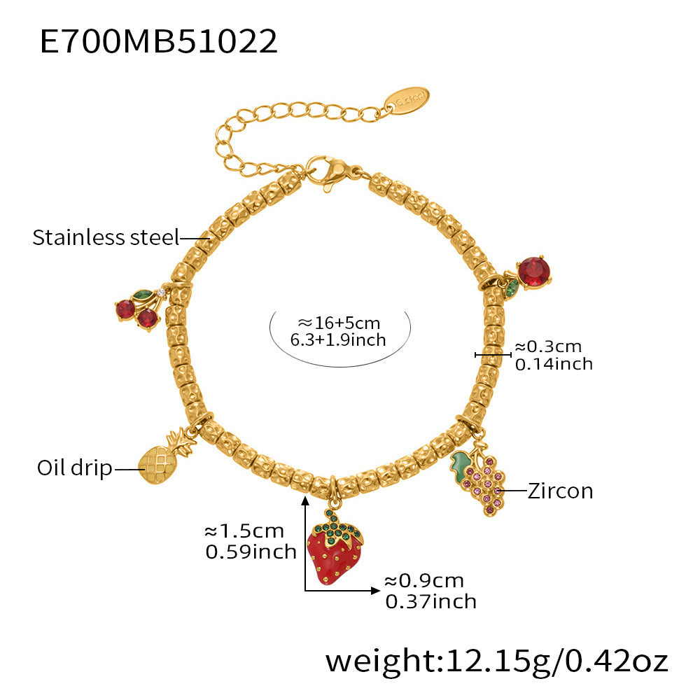 D관 - 스테인리스 18K 도금 멀티 펜던트 스틸 비즈 팔찌 [E699-E700] 25.10-5