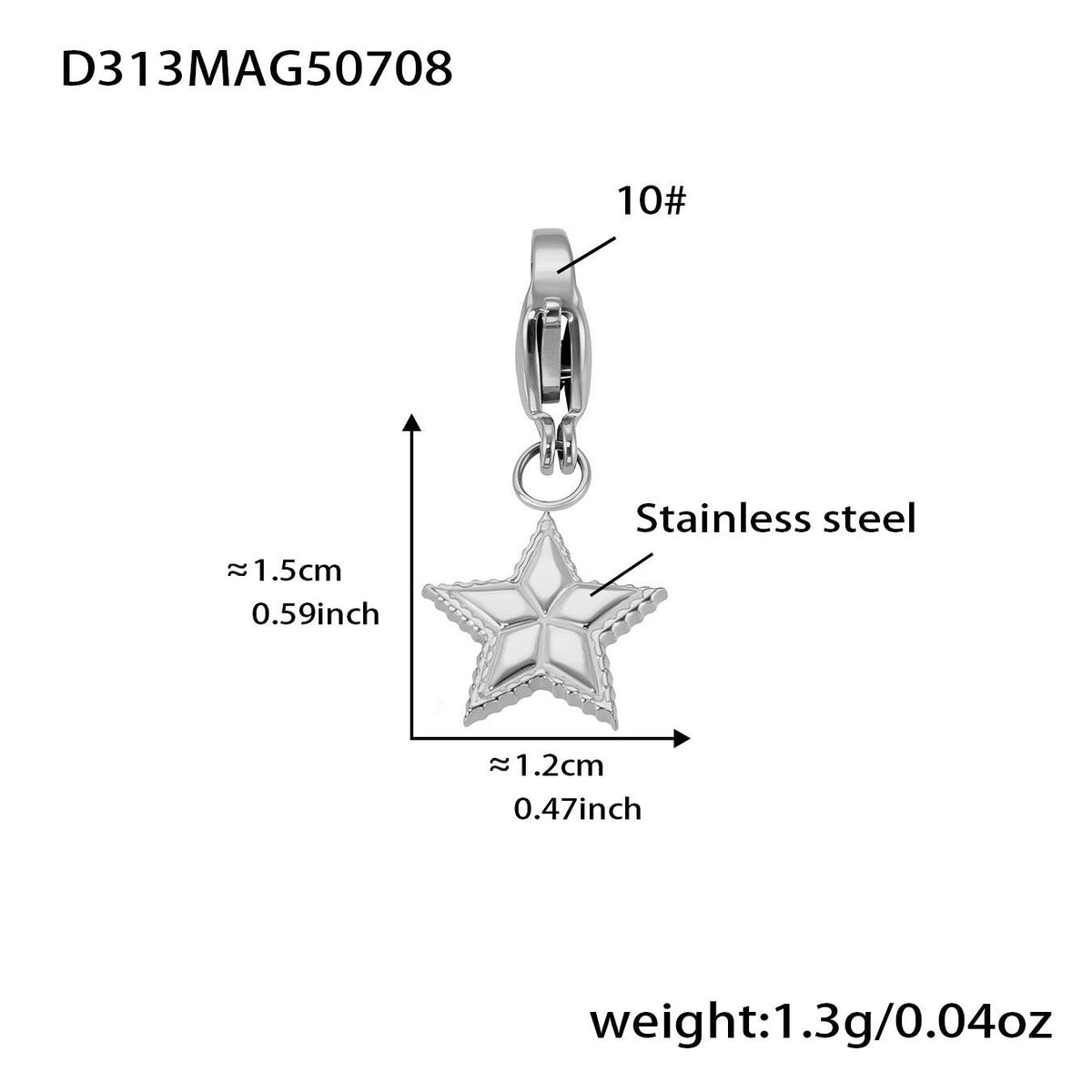 D관 - 스테인리스 스틸 DIY 다중 펜던트 팔찌 목걸이 [E670] 25.09-4