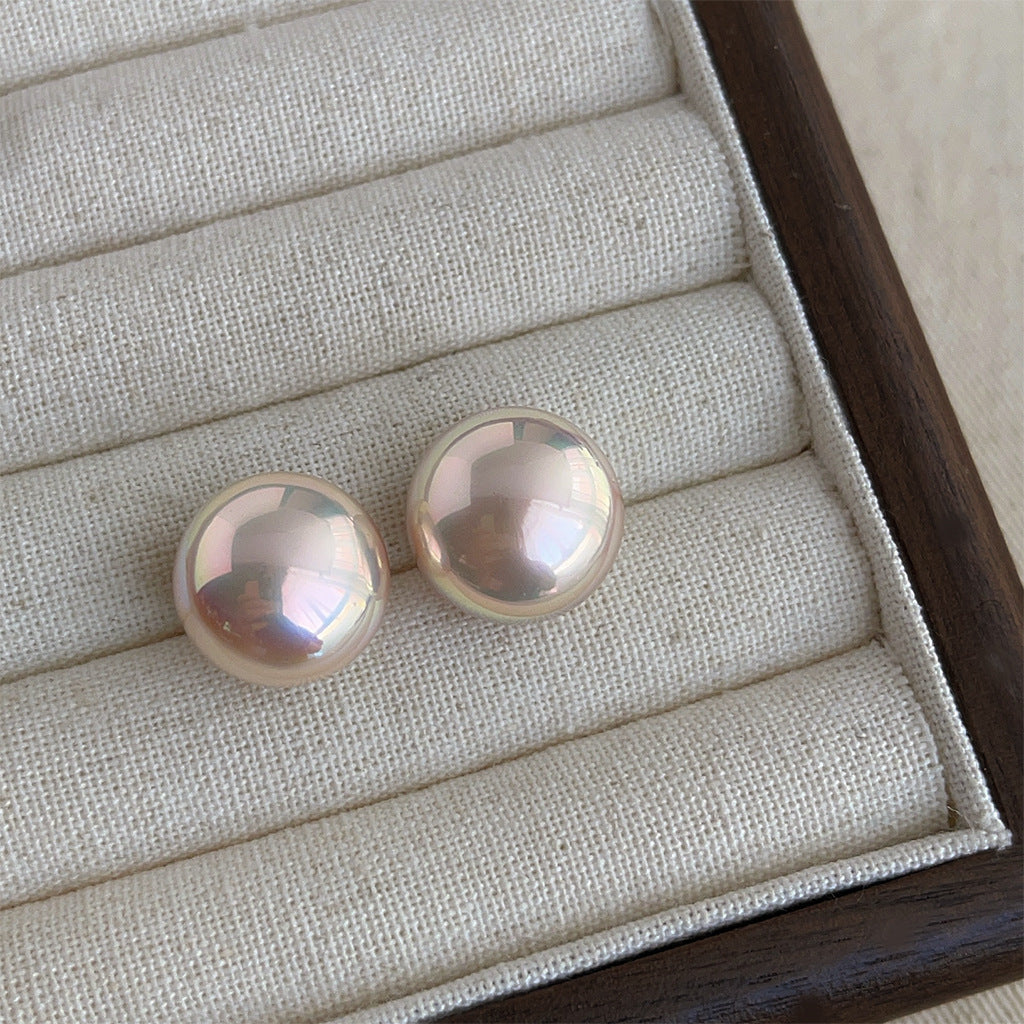 C관 - 핑크 펄 고품질 담수 진주 우아한 은침 귀걸이 [4557-4561] 24.07-2