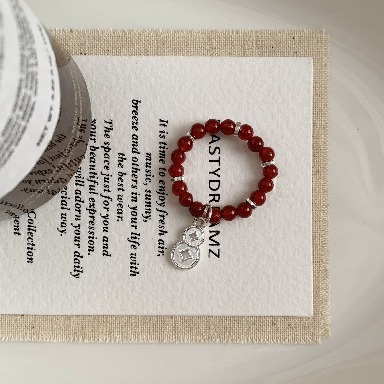 A관 - 아게이트 칼세도니 담수진주 비즈 925실버 반지 [RA] 25.11-4