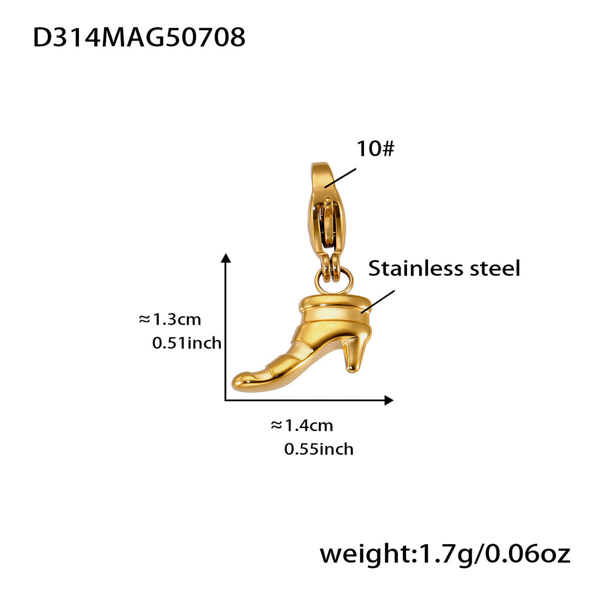 D관 - 스테인리스 스틸 DIY 다중 펜던트 팔찌 목걸이 [E670] 25.09-4