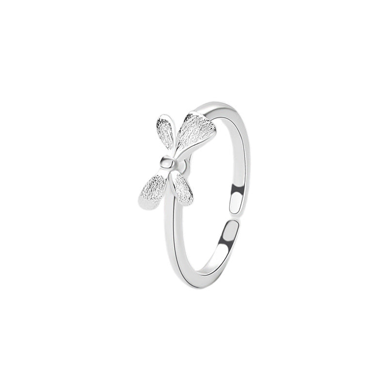 B관 - 999 실버 입체 리본 오픈형 반지 [YC5125R_1] 25.11-1