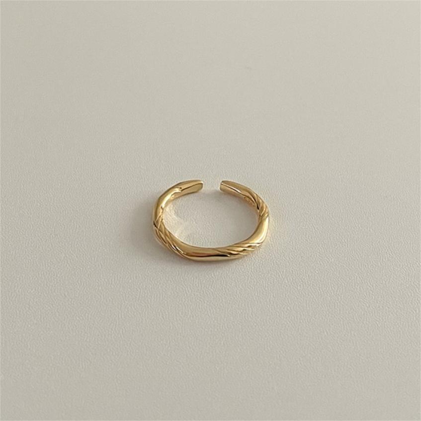 F관 - 925 실버 트위스트 오픈형 반지 [J1915] 25.10-5