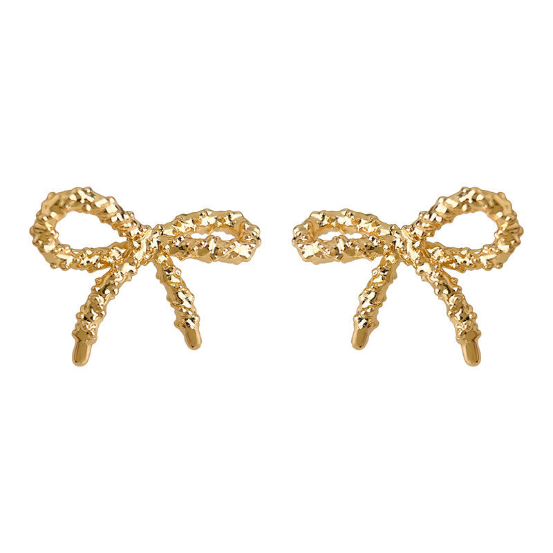 C관 - 925 은침 리본 모양 스터드 귀걸이 [6984] 25.10-5