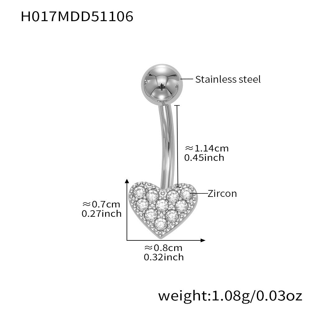 D관 - 스테인리스 스틸 풀 큐빅 18K 도금 피어싱 귀걸이 [H009] 25.11-2