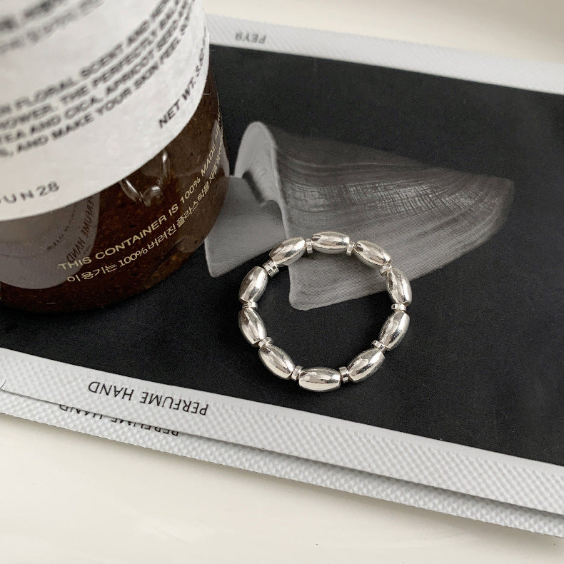 A관 - 클로버 십자가 하트 코끼리 미니 펜던트 925실버 비즈 반지 [RC] 25.11-4