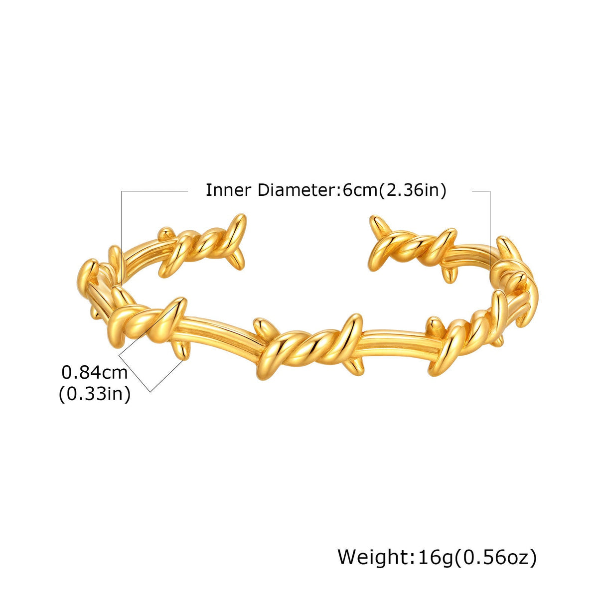 G관 - 스테인리스 매듭 디자인 C자 오픈 팔찌 [B-510] 25.11-1