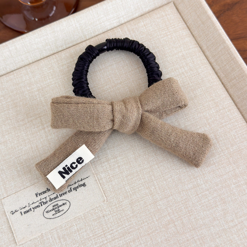 E관 - 니트 리본 디자인 슬림형 머리끈 헤어밴드 [27575] 25.10-3