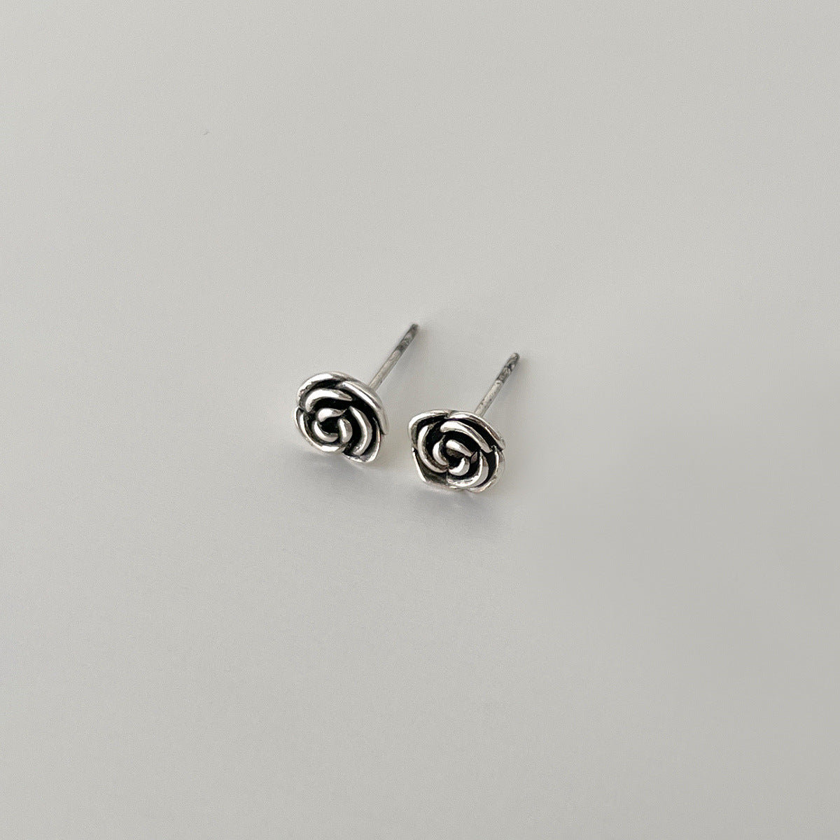 A관 - 장미 해골 손톱 디자인 은침 클립 귀걸이 [EH-3352] 24.12-4