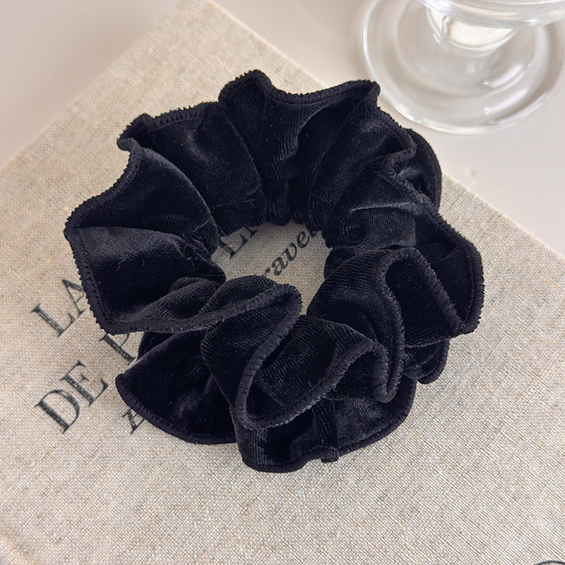 E관 - 벨벳 이중 레이어 곱창 헤어밴드 [26173] 25.11-1