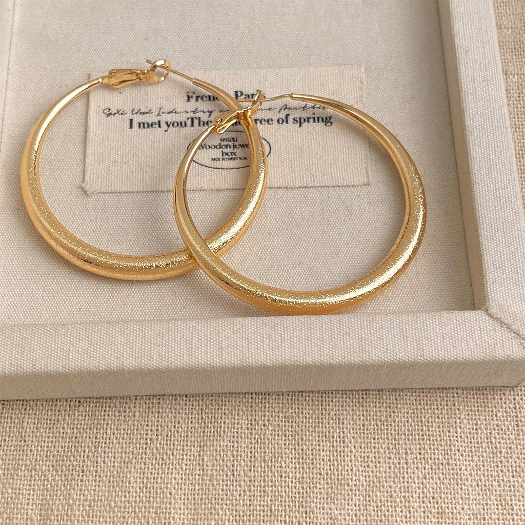 C관 - 매트 볼드 디자인 링 귀걸이 [5458-5460] 25.02-1