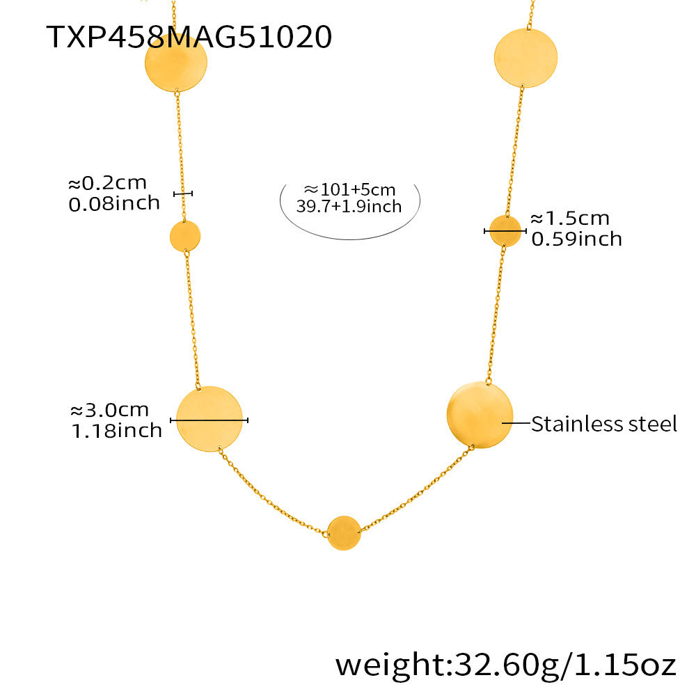 D관 - 스테인리스 18K 도금 원형 링 목걸이 귀걸이 반지 [TXP458] 25.10-5