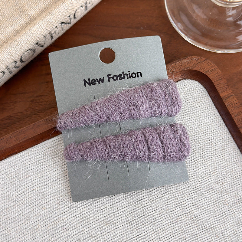 E관 - 가을겨울 컬러 털실 삼각형 헤어핀 [27652] 25.11-4