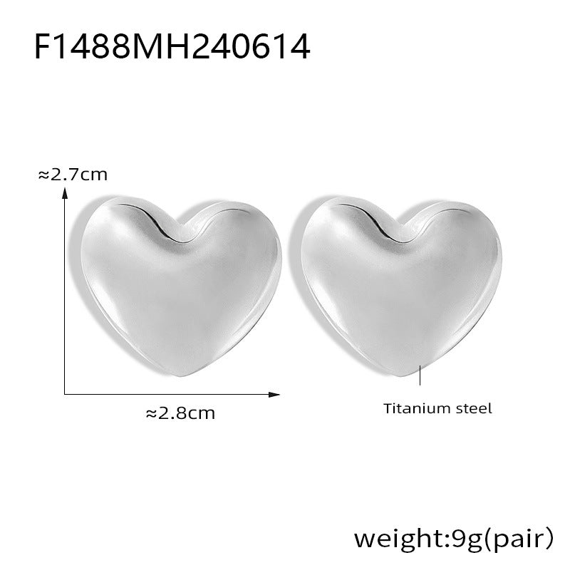 D관 - 스테인리스 스틸 18K 골드 도금 비정형 기하학 디자인 귀걸이 [F332] 24.12-4