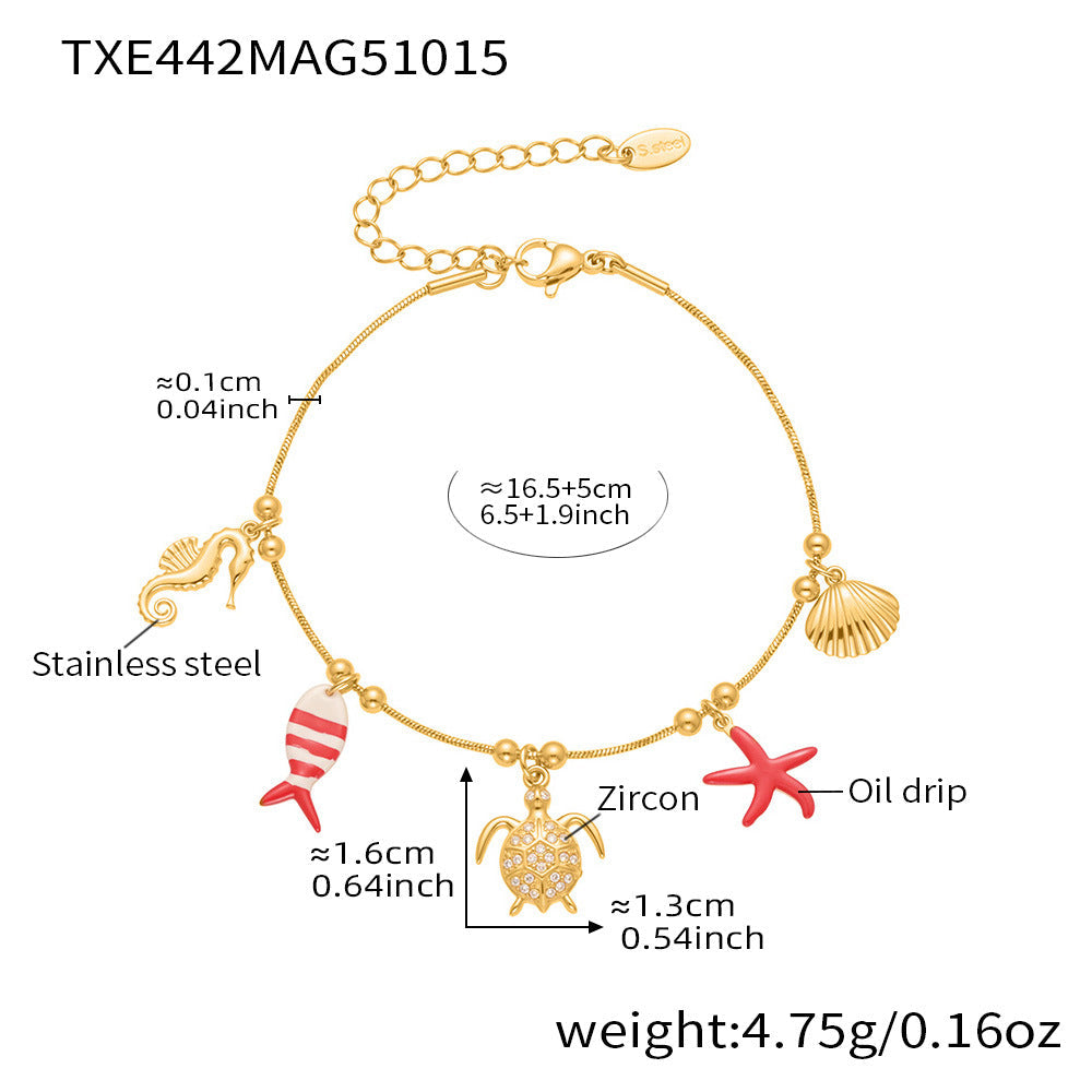 D관 - 스테인리스 스틸 문어 물고기 큐빅 펜던트 목걸이 팔찌 귀걸이 [TXP441] 25.10-4