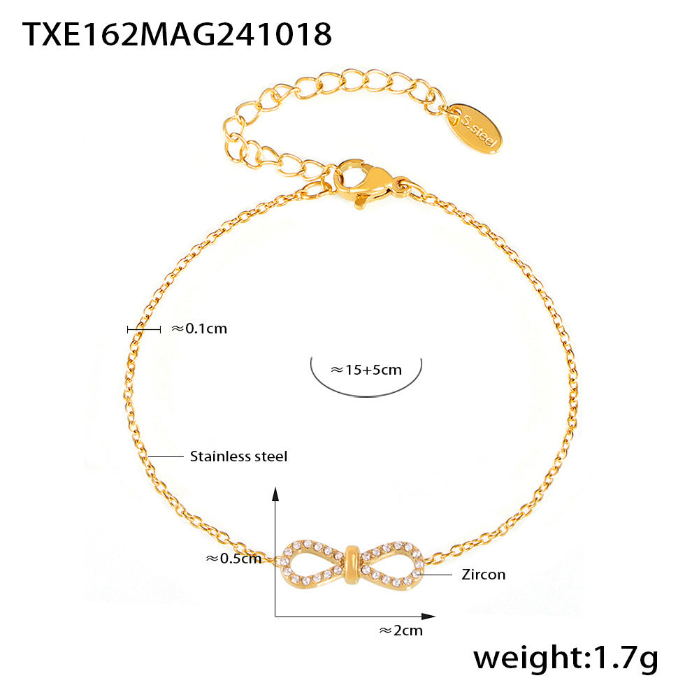 D관 - 스테인리스 스틸 큐빅 더블 레이어 목걸이 팔찌 [TXP162-TXE162-P1976] 24.10-4