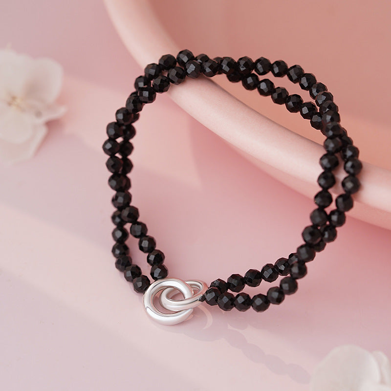 B관 - 925 실버 흑마노 문스톤 비즈 커플 팔찌 [YC5206SL_1] 25.10-5