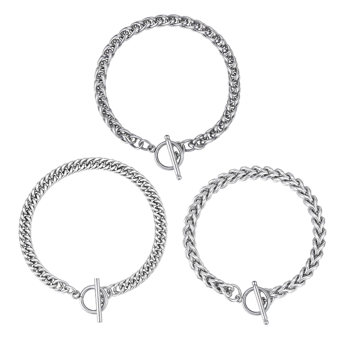 G관 - 스테인리스 스틸 체인 OT 고리 팔찌 [BR-1749] 25.12-1