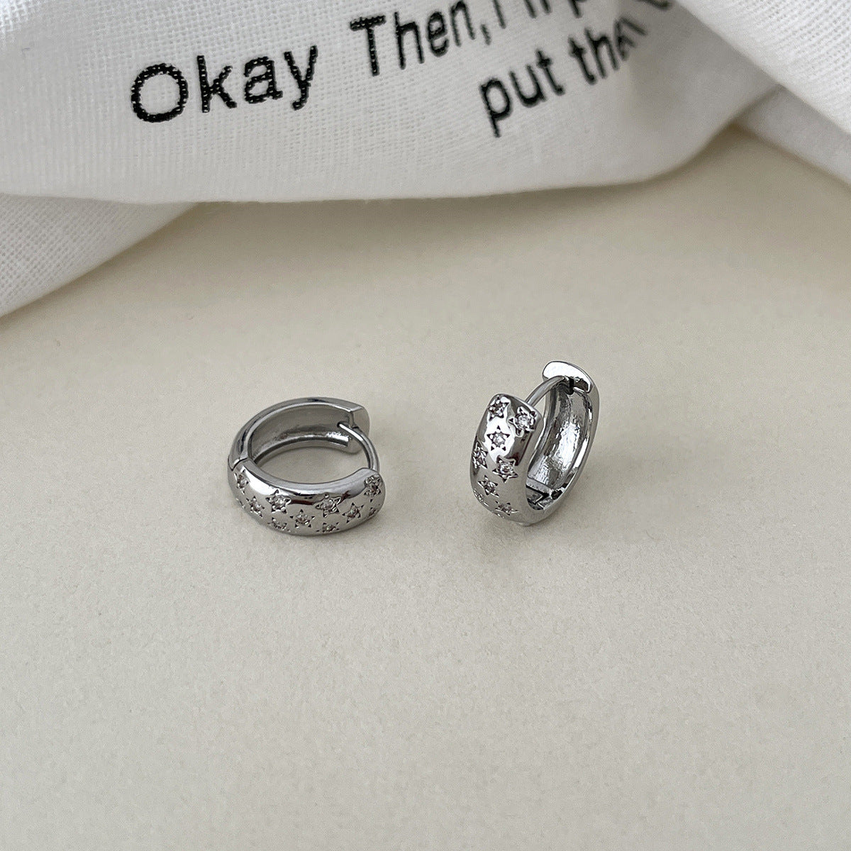 A관 - 925 은침 별 큐빅 귀걸이 [EH-4031] 25.10-3