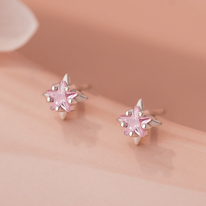 B관 - 999 실버 별 디자인 큐빅 스터드 귀걸이 [YC4910E_1] 25.11-2