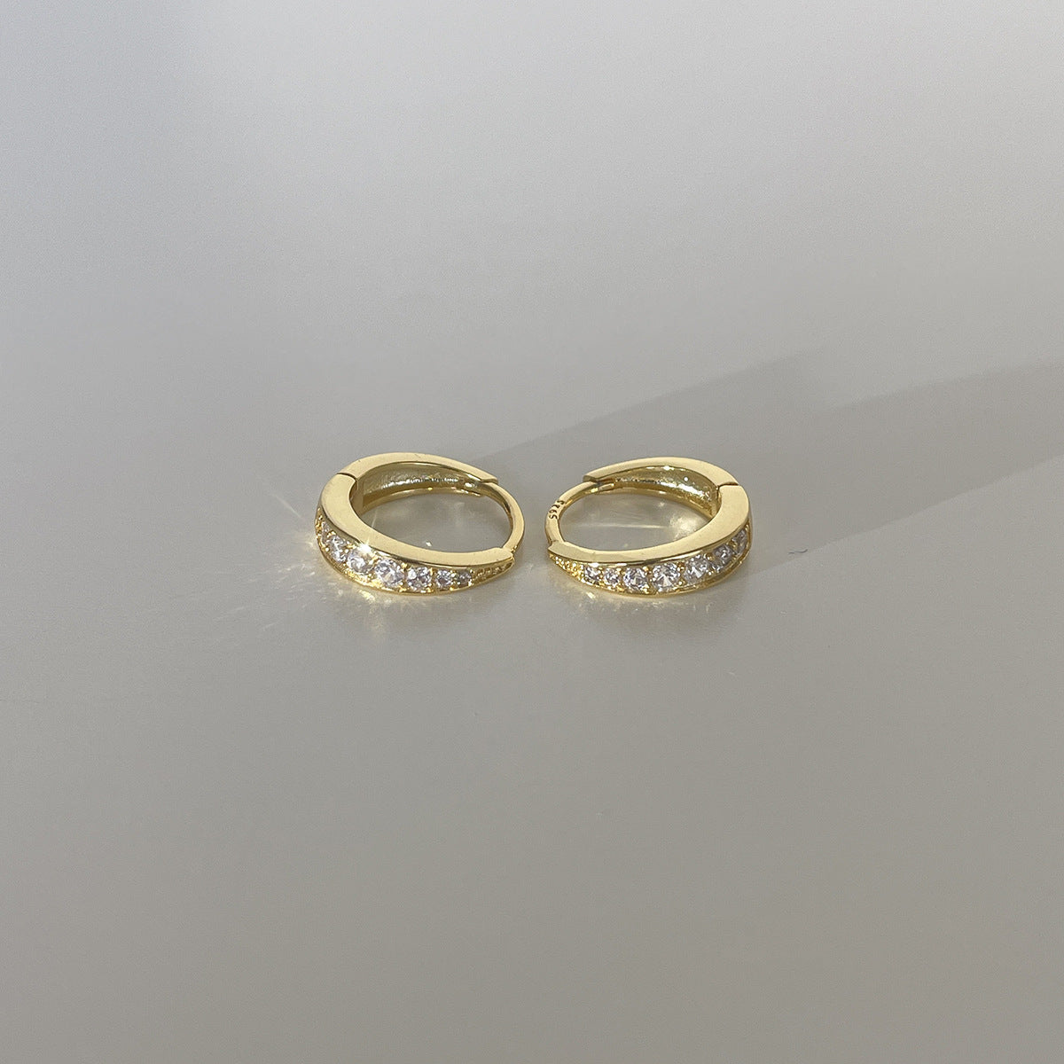 A관 - 큐빅 925 은침 링 후프 귀걸이 [EH-4324] 25.12-2