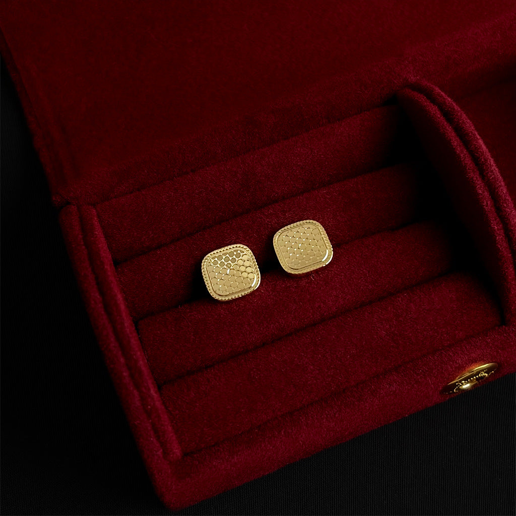 C관 - 18K 골드 도금 925 은침 스터드형 귀걸이 [6818-6825] 25.09-4