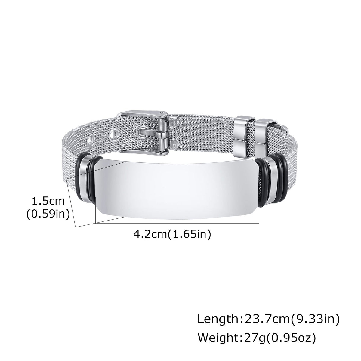 G관 - 무광 플레이트 스테인리스 스틸 시계 팔찌 [BR-2794] 25.12-2