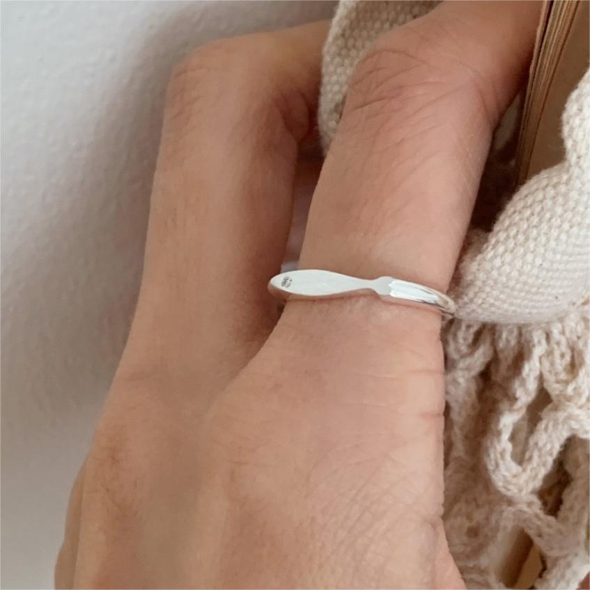 F관 - 925 실버 샌딩 물고기 모양 반지 [J1898] 25.12-2