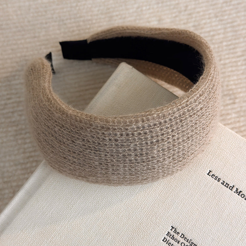 E관 - 니트 소재 볼륨 와이드 머리띠 [27794] 25.12-3