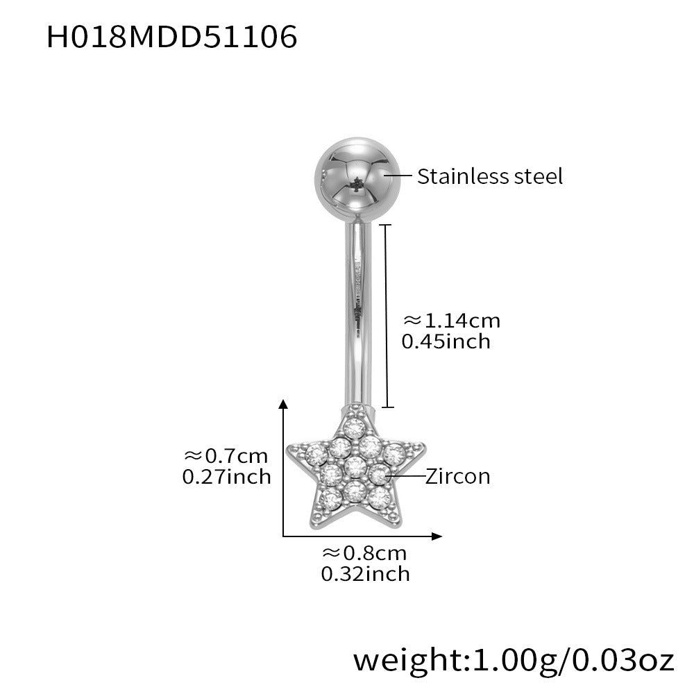 D관 - 스테인리스 스틸 풀 큐빅 18K 도금 피어싱 귀걸이 [H009] 25.11-2