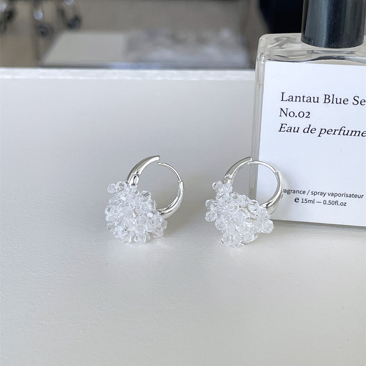 A관 - 큐빅 꽃다발 플라워 링 귀걸이 [EH-4170] 25.10-2