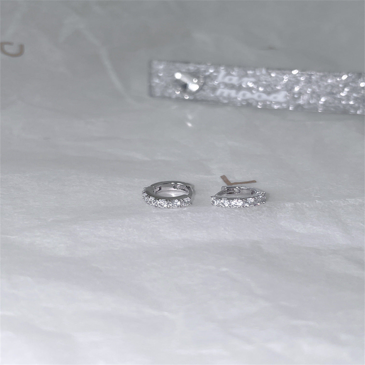 A관 - 925 실버 심플 미니 큐빅 링 귀걸이 [EH-4209] 25.10-3