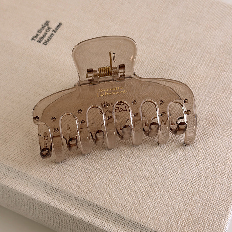 E관 - 골드 레터링 투명 사각형 집게핀 [27491] 25.09-4