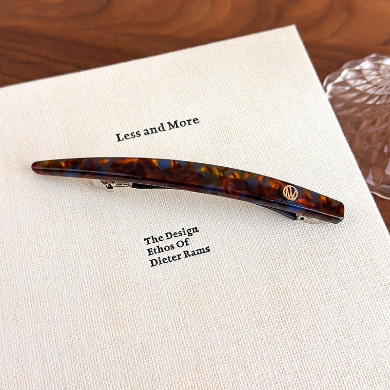 E관 - 일자형 골드 포인트 셀룰로이드 스프링 헤어핀 [27606] 25.10-4