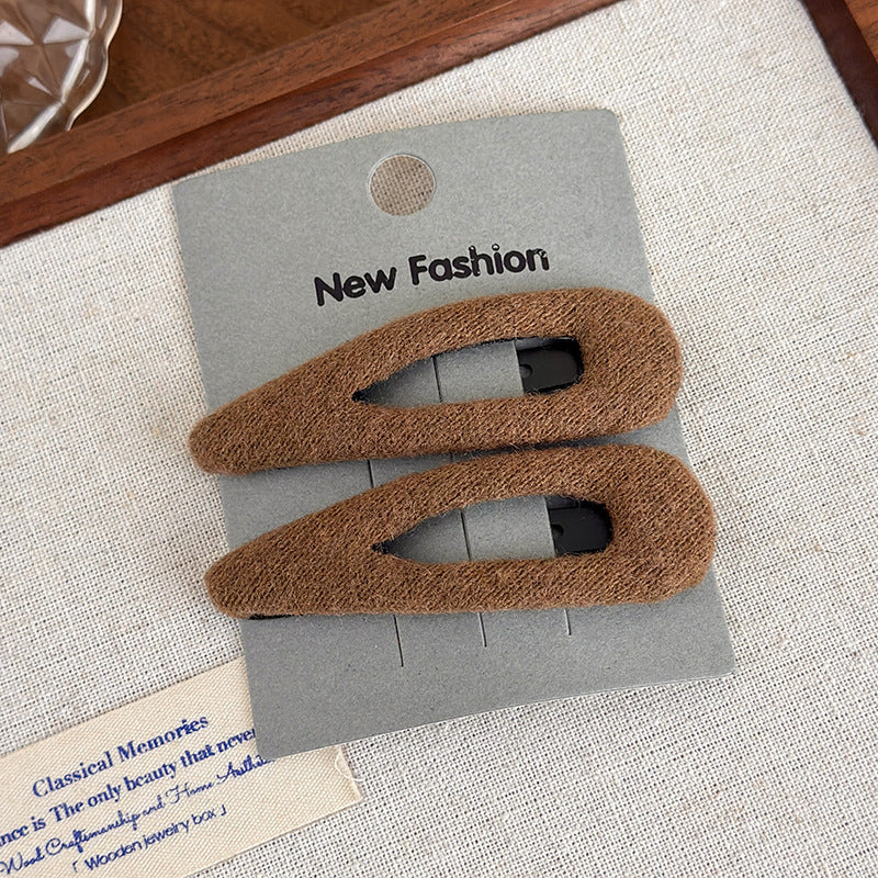 E관 - 모직 물방울 모양 사이드 헤어핀 [27647] 25.11-1