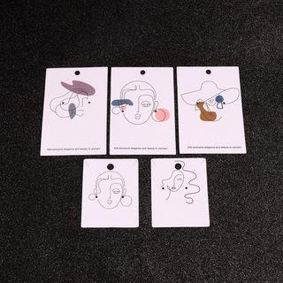 액세서리 부자재 - [4.8x6.2cm] 목걸이 귀걸이 포장지 200장 얼굴 그림 두꺼운 코팅지 OPP 별도구매 [GF03]