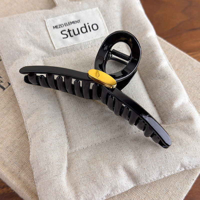 E관 - 골드 포인트 대형 교차형 집게핀 [27598] 25.10-4