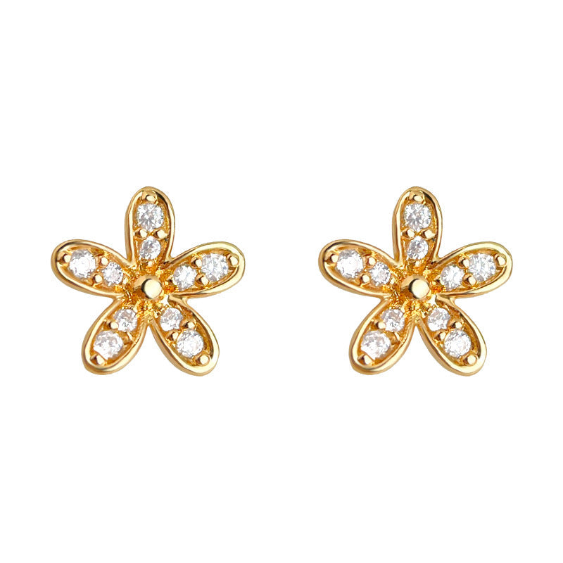 C관 - 925 은침 큐빅 미니 플라워 귀걸이 [6928] 25.10-3