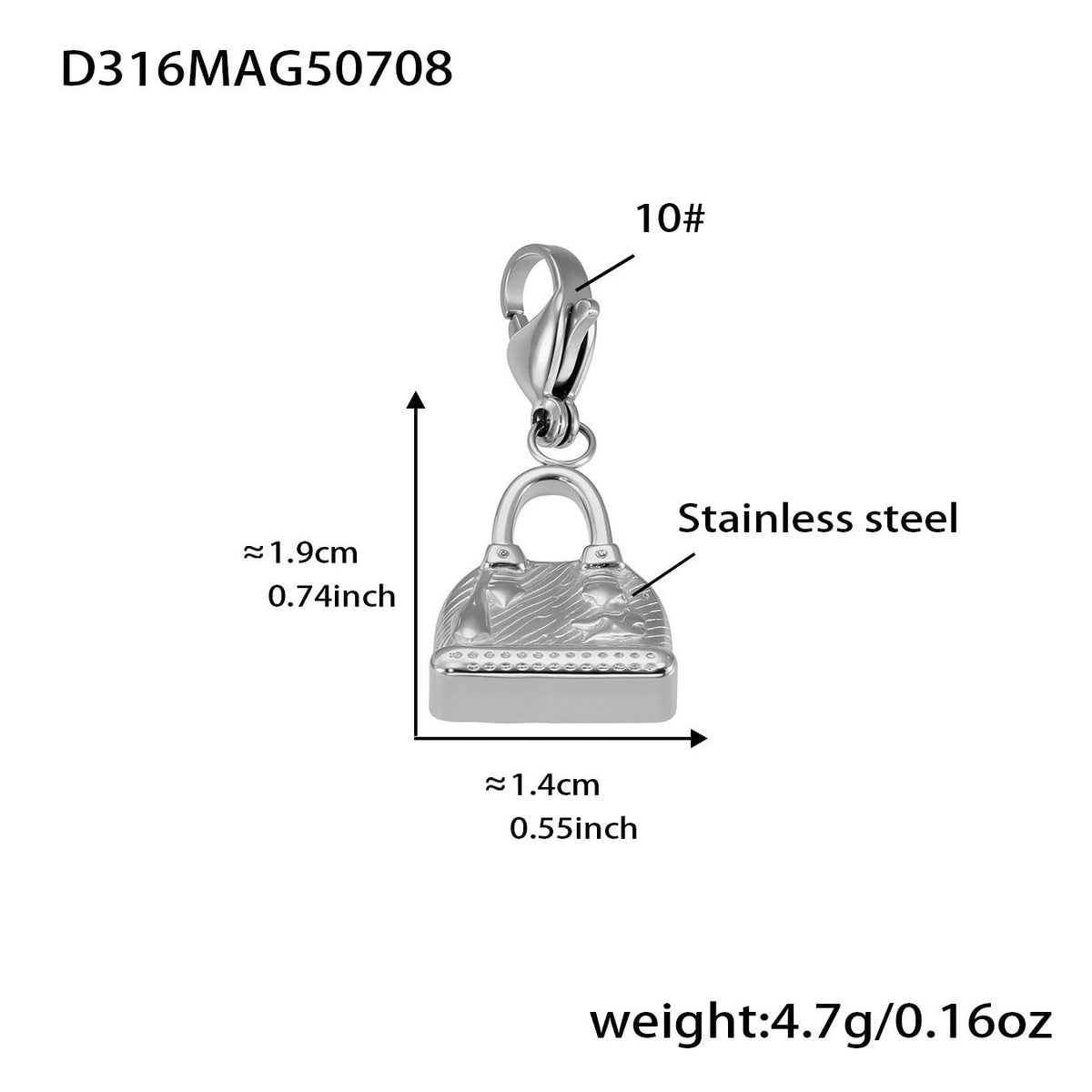 D관 - 스테인리스 스틸 DIY 다중 펜던트 팔찌 목걸이 [E670] 25.09-4