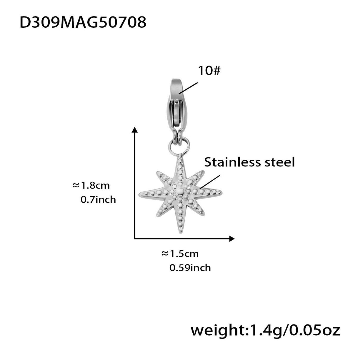 D관 - 스테인리스 스틸 DIY 다중 펜던트 팔찌 목걸이 [E670] 25.09-4