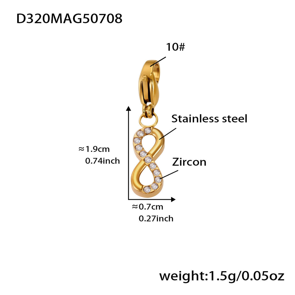 D관 - 스테인리스 스틸 DIY 다중 펜던트 팔찌 목걸이 [E670] 25.09-4