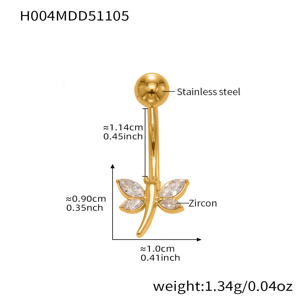 D관 - 스테인리스 큐빅 나비 하트 체리 물방울 18K 도금 피어싱 귀걸이 [H001] 25.11-2