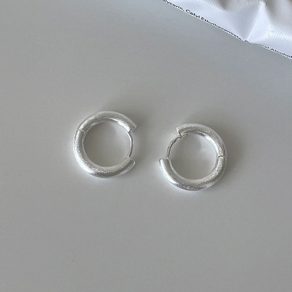 A관 - 샌딩 심플 링 925 은침 귀걸이 [EH-4318] 25.12-2