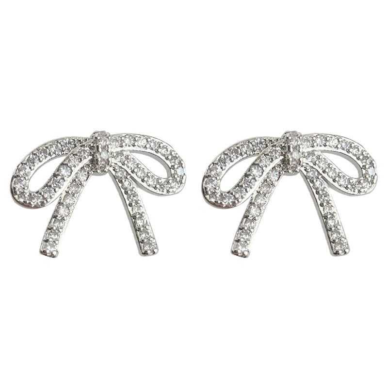 C관 - 큐빅 나비 리본 세련된 귀걸이 [4533] 24.07-3