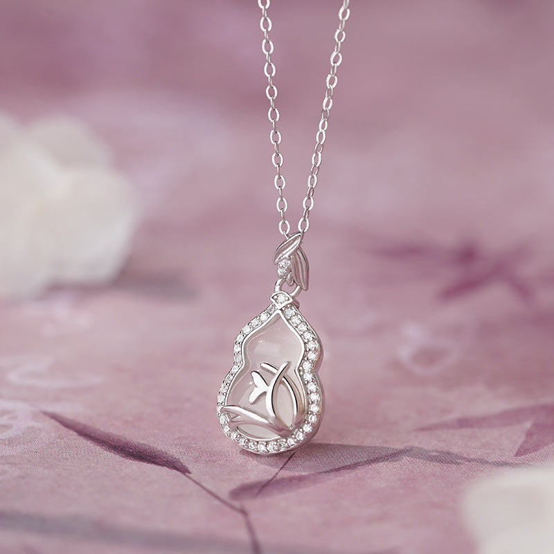 B관 - 999 실버 호리병 대나무잎 펜던트 목걸이 [YC1838N_1] 25.10-1