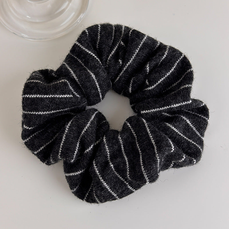 E관 - 사선 스트라이프 니트 울 머리띠 곱창 헤어밴드 [27523] 25.09-4