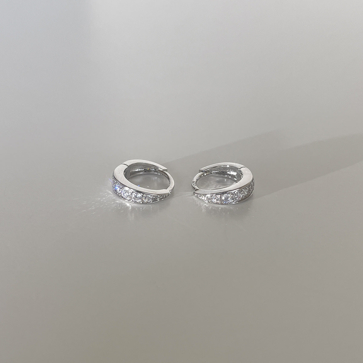 A관 - 큐빅 925 은침 링 후프 귀걸이 [EH-4324] 25.12-2