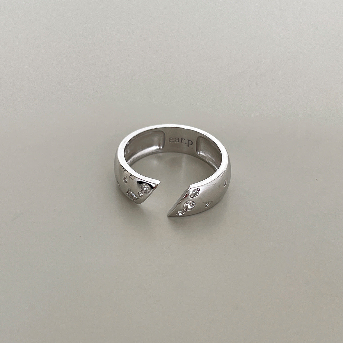 A관 - 925 실버 다이아 패턴 리본 장미 큐빅 반지 [JZ-0712] 25.10-5